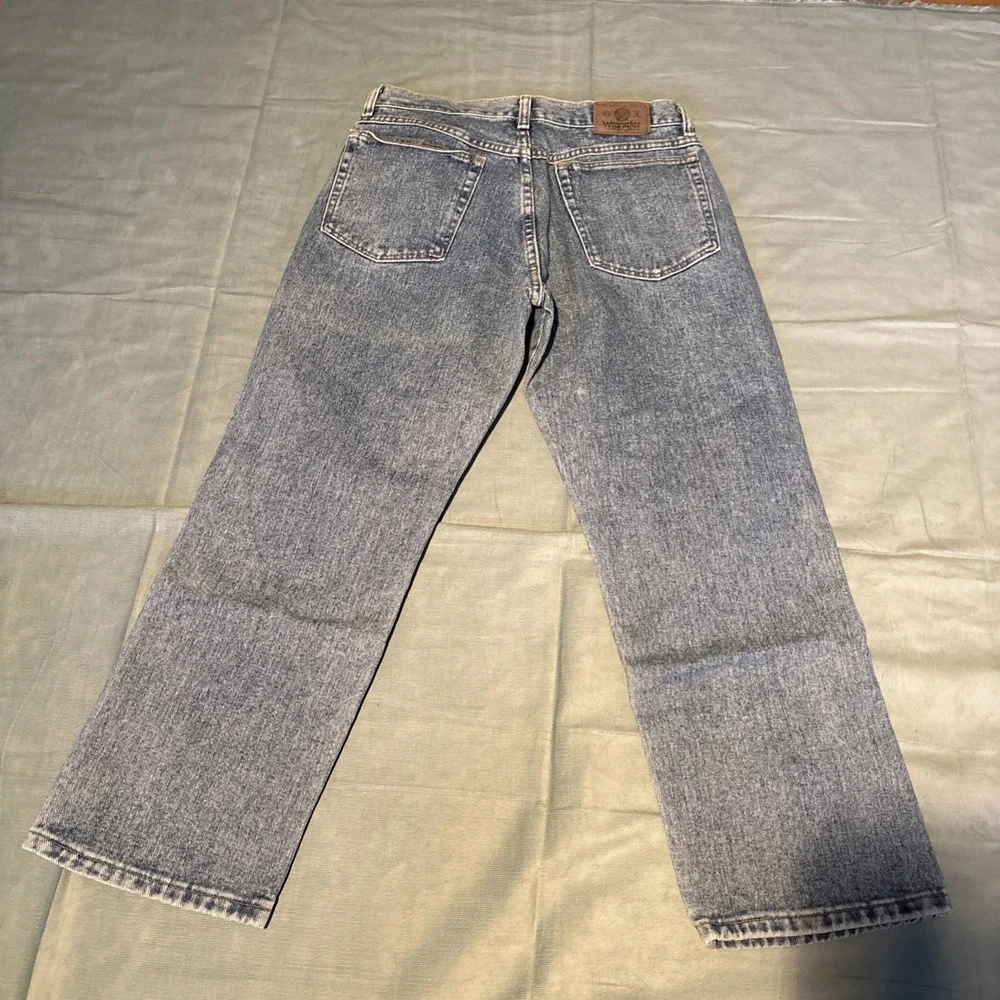 Wrangler Authentic Jeans 16 Husky M Wash Straight Leg Denim 95ERUVW L382-022
